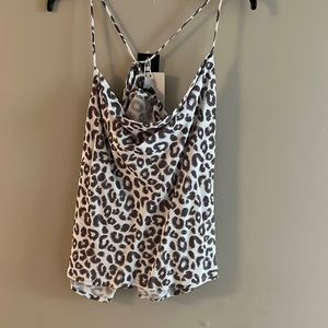 strappy patterned top